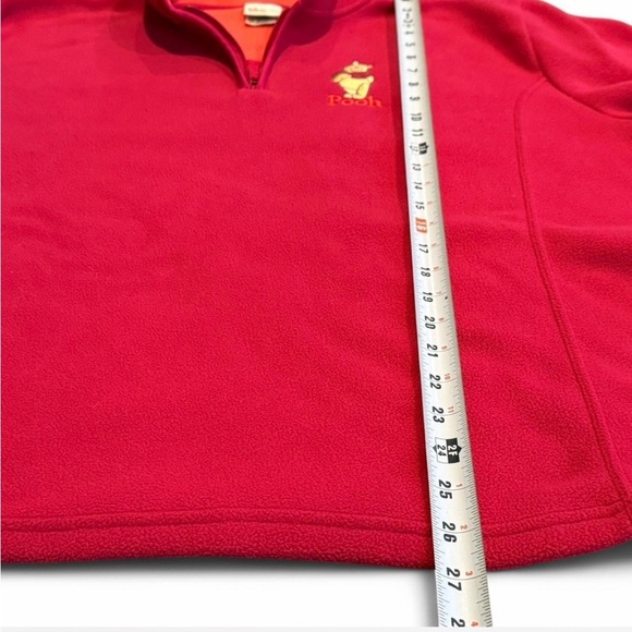 Vintage pink Disney Winnie the Pooh embroidered quarter zip sweatshirt XXL - Picture 5 of 6